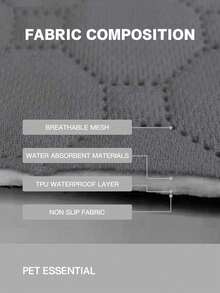 1pc Gray Washable, Reusable, Waterproof Pet Dog Puppy Pee Pad, Slip-Resistant & Absorbent, Suitable For Floors, Sofas, Beds, Fences, Cars, Fits Small To Large Breed Dogs & Cats - Grey - View 4