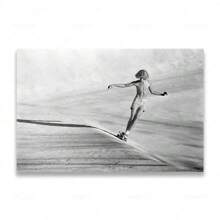 1pc/3PCS Wall Arts Posters Frameless Skateboarding Extreme Sports Posters Prints Black White Photo Canvas Painting Wall Art Pictures Room Decor Skateboard Lover Gift Vintage