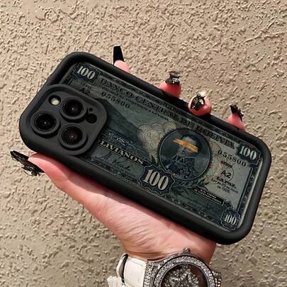 Una funda para teléfono con diseño de billete que ofrece una amplia protección caídas, adecuada para varios modelos de, incluyendo la serie 16, la serie 15, la serie 14, la serie 13, la serie 12, la serie 11 y la serie.