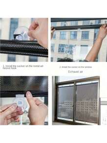 1pc Car Auto Roll-Up Sunshade, Auto-Retractable Thermal Insulation Car Window Curtain