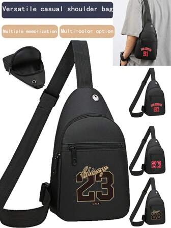 Chest Bag Men's Diagonal New Fashion Large Capacity Shoulder Crossbody Bag Oxford Cloth Chest Small Backpack Streetwear