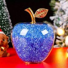 Nuevo adorno de manzana de escritorio de vidrio transparente, un regalo exquisito para Navidad, Día de San Valentín