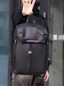 Large Capacity Men's Functional Backpack Fits Laptop - Multicolor - View 4