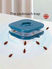 1 pieza Caja reutilizable para atrapar cucarachas en el hogar, sin cebo, trampa para cucarachas, capturador de insectos, trampa para cucarachas en la cocina y el jardín, herramienta de control de plagas de verano, adecuada para la cocina, el dormitorio y el baño - Multicolor - Ver 1