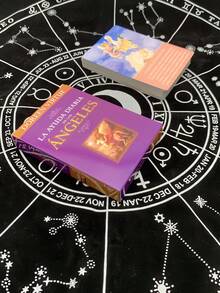 Baraja española de 44 cartas, Oráculo de guía diaria, Sabiduría angélica, Juego de cartas, Guía espiritual, Conjunto con caja, Material de papel para las cartas - Morado - Ver 3