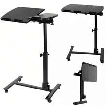 Adjustable Rolling Laptop Desk Cart With Angle And Height Features - Over Bed Hospital Table Stand - Default - View 10