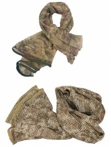 1 Pc Tactical Scarf Camouflage Netting Sniper Veil Men Sports Camo Gun Wrap For Hunting Shooting Wargame Wild Photography Military Outdoor Activities - Multicolor - View 8