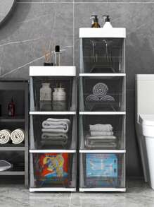 1 Stück schmaler Badezimmer Schubladenregal-Organizer, Schmaler Schubladentyp Lückenfüller für Toilettenartikel und Kosmetik