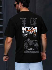 Playera Camiseta Normal Motos KTM 250 EXC Unisex - Negro - Ver 1