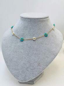 1pc Handmade Woven Floral Daisy Necklace, Suitable For Women, Multiple Colors Available For Spring & Summer - Daisy Flower Necklace - View 11