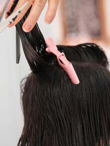 6个/12个粉色鳄鱼夹沙龙发夹，塑料鳄鱼夹，无缝刘海夹，鸭嘴鳄鱼夹，化妆师侧定位夹，发型师分区夹，沙龙居家或酒店旅行必备，防滑鳄鱼夹，多功能发夹，黑色，中性色，塑料材质，美发工具，美发产品及沙龙美容旅行必备，返校季，旅行度假必备，女士发饰，头发，旅行，美发产品，美发工具，美发用品，理发师，理发师配件，理发店，美发设备