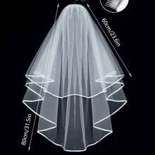 Personalised Soon To Be Mrs (Your Name) Hen Party Veil - Bride, Bridal - Heart Print - White - View 4