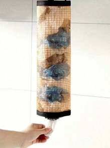 1/2 piezas Bolsa de almacenamiento de basura colgante, bolsa de almacenamiento de zapatos con cordón montada en la pared, organizador de bolsas de plástico de cocina, bolsa de malla tejida, soporte de bolsas de plástico con red colgante de almacenamiento y útiles escolares, organizador para estudiantes universitarios de vuelta a la escuela