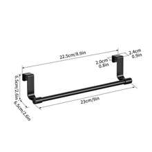 1pc Stainless Steel Single Rod Towel Rack, Kitchen Wall Mounted Cloth Drying Rack, Cabinet Hanger - Black - View 14