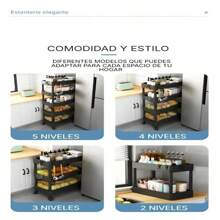 Estante Móvil con Ruedas y Diseño Rectangular – Disponible en 2, 3 y 4 Pisos, Solo Modelos de 3 y 4 Niveles con Ruedas Móviles Ideal para Espacios Reducidos - Estante Organizador Multifuncional Rectangular con Ruedas – Configuraciones de 2, 3 y 4 Pisos para Almacenamiento Inteligente