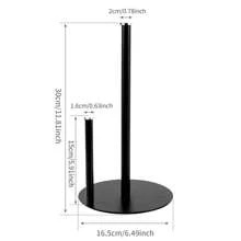 Black Kitchen Paper Towel Holder, High Quality Stainless Steel Paper Towel Rack With Weighted Base For Kitchen Roll Storage (1/2pcs)