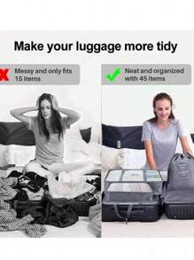 10 قطعة/طقم منظم السفر ، بما في ذلك: حقيبة مستحضرات التجميل ، حقيبة المكياج ، حقيبة الأحذية ، حقيبة المكياج ، علبة مستحضرات التجميل ، منظمات الملابس ، صندوق العطر ، صندوق المكياج ، حقيبة الملابس الداخلية ، حقيبة الملابس ، منظم الملابس المقاوم للماء ، حقيبة الملابس الداخلية والأحذية القابلة للطي ، حقيبة اليد ، حقيبة الاكسسوارات ، حقيبة الخزانة ، أكياس التخزين ، اكسسوارات السفر ، طقم منظم الأمتعة