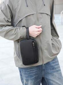 New Spring/Summer Solid Color PU Material Men's Clutch Bag/Wrist Bag, Fashionable Business High-End, Urban Casual, Simple And Generous, Multi-Function Handbag To Hold Phone, Wallet, Glasses, Lightweight And Portable, Water-Resistant And Scratch-Resistant, Suitable For Business, Meetings, Outings, Men's Accessory, Must-Have For Office Workers, Gift For Husband, Father, Holiday Gift, Father's Day, Valentine's Day - Multicolor - View 9