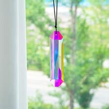 1/2pcs Suncatcher Window Prism Pendant For Window, Rectangle AB Color Crystal Rainbow Maker Garden Hanging Sun Catcher Ornament, Home Decor, Yard Art Decor (120/76mm) - Multicolor - View 8