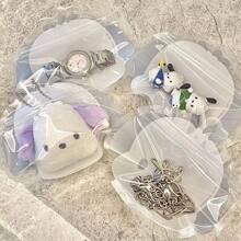 Sanrio 10Pcs Sanrio Hello Kitty Storage Bag Kawaii Cartoon Cute Kuromi My Melody Cinnamoroll Ziplock Bag Plastic Waterproof Gift