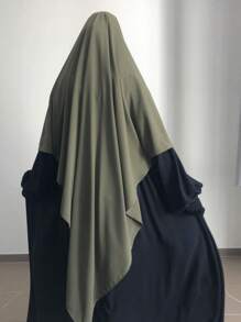 Nida-Stoff-Einzelschicht Tie-Up Gebetsmantel, atmungsaktiver praktischer Hijab für Frauen, geeignet für den täglichen Gebrauch, Frühling/Sommer/Herbst