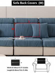 1件装四季通用弹力沙发套，防滑全覆盖加厚面料沙发座垫套，可水洗防尘沙发套，时尚清新家居装饰，宠物友好型，适用于L型及1/2/3/4座沙发，柔软家具保护套 - 霧霾藍 - 查看 19