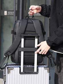 Large Capacity Men's Functional Backpack Fits Laptop - Multicolor - View 9