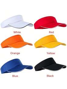 3pcs Adjustable Men's Universal Solid Color Sun Visor Sport Golf Tennis Breathable Cap Solid Color Summer Sun Hat Empty Top Hat, Ideal Choice For Gifts