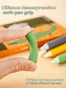 4 Pcs Neutral Animal Party Ballpoint Pens, Cute Animal Shaped Pens With 0.5mm Quick Dry Ink, Large Capacity, Soft Grip For Students & Office Use, Smooth Writing - Sets - View 3