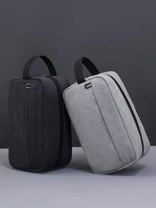 New Fashion Simple Canvas Toiletry Bag, Travel Portable Handheld Large Capacity Multifunctional Cosmetic Bag, Room Decor, Bags, Makeup Bag, Vanity, Travel, Make Up Bag, Travel Essentials, Organizer, Storage, Travel Essential, Makeup Organizer, Makeup Bags, Toiletry Bag, Desk Organiser, Cosmetic Bag, Makeup Pouch, Make Up Organizer, Vanity Accessories, Make Up Pouch, Make Up Bags,Gifts For Women,Christmas Gifts,Gift Ideas For Women - Multicolor - View 7