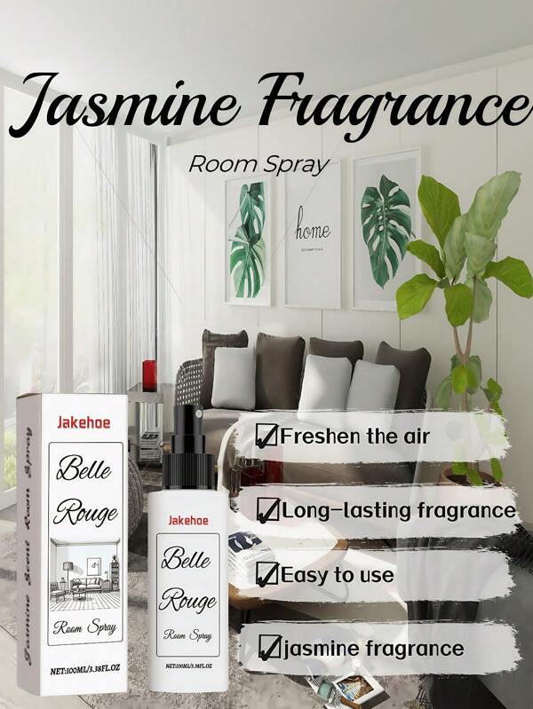 1pc 100ml Jasmine Scent Spray Jasmine Scented Air Freshener, Mainly Suitable For Living Room, Bedroom, Bathroom, Jasmine Fragrance,Jasmine Fragrance, Gifts For Friends,