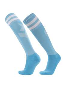 2/5 Pairs Contrast Striped Professional Football/Basketball Sports Crew Socks Suitable For Adults, Men & Women, Ideal For Cycling, Marathon, Outdoor Activities - Multicolor - View 9