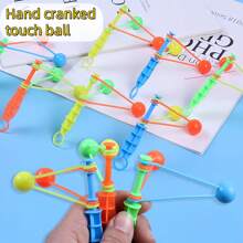 5Pcs/10Pcs Plastic Hand Shake Rattle Ball, Hand Shake Noise Double Rattle Ball, Stress Relief Casual Small Toy, Desktop Decor Ornament, Birthday Gift, Festival Party, Suitable As Small Gift