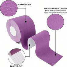 Cinta elástica de estiramiento de una sola pieza para protección de la rodilla con corte previo, para cinta de kinesiología de músculo de tobillo y rodilla (2.5 CM * 5 M) - Accesorios de gimnasio, vendas deportivas, cinta deportiva - Ver 5