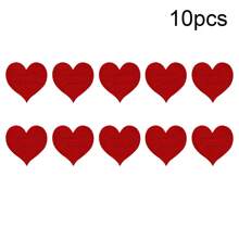 10/20/50/100pcs Mini Heart Shaped Cutlery Holder/Utensil Bags, Felt Heart Cutlery Sets With Napkin And Rose Flower Clips, Perfect Choice For Holidays, Weddings, Anniversaries, Birthday Parties To Create A Romantic Ambiance, Dining Table Decor