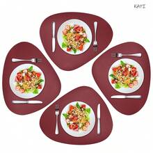 Witam Placemats Set Of 2/4/6 For Dining Table Mats, Faux Leather Place Mats Wipeable Washable Placemats For Round Table Mats For Dining Patio Heat Resist Easy To Clean Halloween Place Mats Indoor - Multicolor - View 3