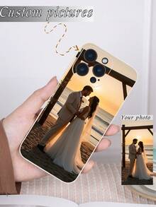1pc Customizable Photo TPU White Phone Case Suitable For /Apple/Redmi/OPPO, Suitable As A Gift