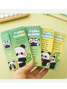 Cuaderno de vocabulario de panda, cuaderno de vocabulario en inglés de dibujos animados, libro de bolsillo portátil, puede cubrir el bolsillo, cuaderno de vocabulario para estudiantes, pequeño regalo, pequeño regalo de recompensa, libreta - Multicolor - Ver 8