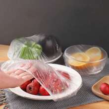 100Pcs, Disposable Food Preservation Film Cover, Shower Head Cover, Multi-Purpose Disposable Shrink Bag Disposable Shoe Cover Thickened Kitchen Preservation Film, Home Refrigerator Refrigerated Food Preservation Cover, Elastic Stretchable Cover Cover