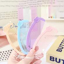 10pcs Cartoon Heart-Shaped Mini Comb, Portable Comb, Home Hair Brush, Gift Idea For Friends