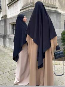 Nida-Stoff-Einzelschicht Tie-Up Gebetsmantel, atmungsaktiver praktischer Hijab für Frauen, geeignet für den täglichen Gebrauch, Frühling/Sommer/Herbst