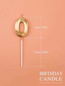 1 件数字生日蜡烛，用于蛋糕装饰和派对用品、烘焙蛋糕/甜点装饰蜡烛插条 - 彩色 - 查看 5