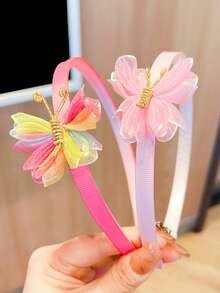 4pcs Girls Cute Versatile Mesh Butterfly Headbands - View 6