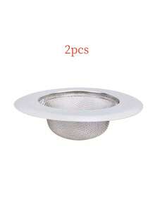 2 paquetes de coladores de acero inoxidable para fregadero de cocina - Diámetro grande de 4.5 pulgadas, anti-obstrucción con micro perforación, borde ancho - Multicolor - Ver 12