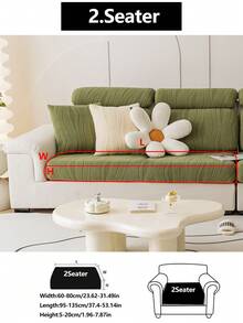 1pc All Season Stretch Sofa Cover, Plush Fleece Anti-Slip Full Wrap Thick Warm Sofa Seat Cushion Cover, Machine Washable Dust-Proof Sofa Slipcover, Home Decor Pet-Friendly For L-Shaped And 1/2/3/4 Seater Sofa