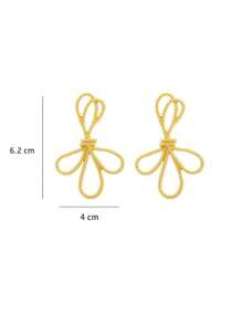 1 Pair Golden Bowknot Shaped Earrings, Gift For Valentine's Day, Mother's Day, Mothers