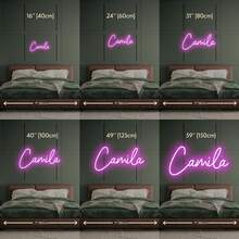 Insegna al neon personalizzata per decorazione della stanza, insegna al neon personalizzata per matrimonio, regalo di San Valentino, insegna al neon per festival, decorazione domestica, sfondo per matrimonio, alimentata tramite USB, decorazione romantica per la casa, perfetta per decorazione a parete, Natale, Ognissanti, feste, Ognissanti, Ringraziamento, bar, camera da letto, donne, matrimonio, compleanno, sala giochi e altro ancora - facile da pulire