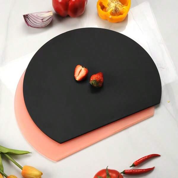 Cross-Border TPU Vegetable Board Soft Semi-Round Double-Sided Chopping Board Japanese Anti-Slip Wear-Resistant Case Board Baby Food Cutting Board
