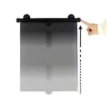 1pc Retractable Automotive Side Window Sunshade, Car Roller Sunshade, UV & Glare Protection, Car Travel Accessory - Black - View 9