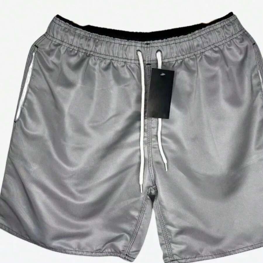 Men's Bermuda Shorts, Gym Model - Spider 02 - Sporty Ideal For Leisure, Beach And Sports - Xám - Xem 1